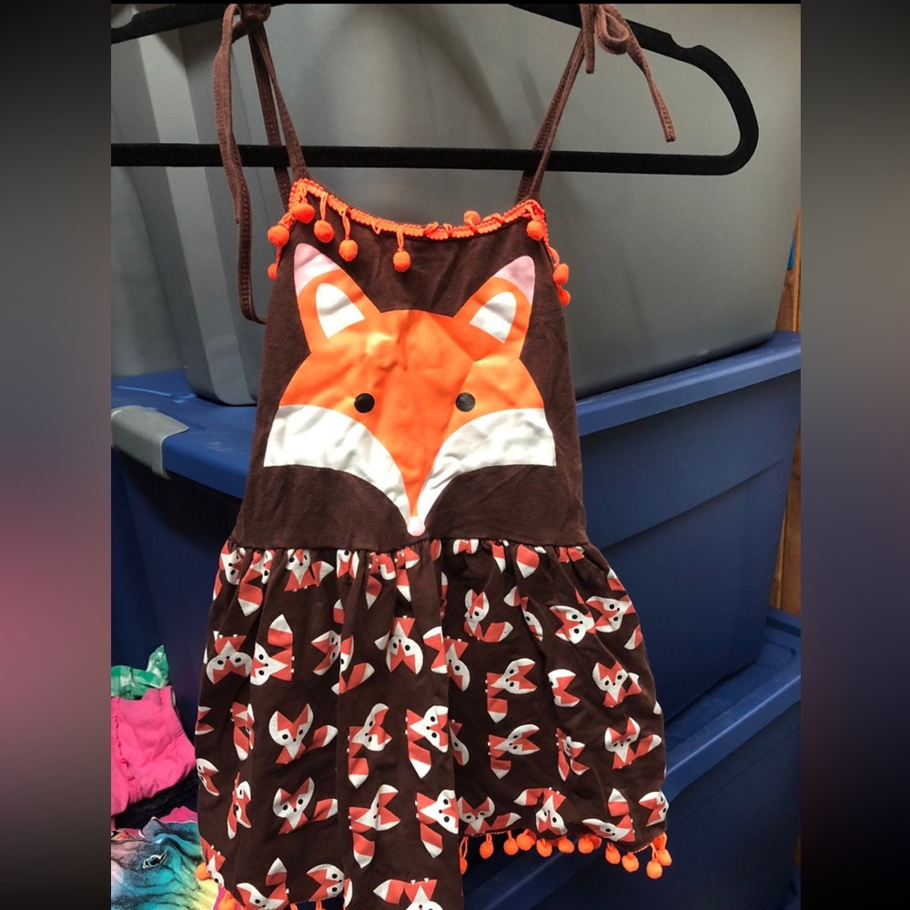 Girls M fox dress‎